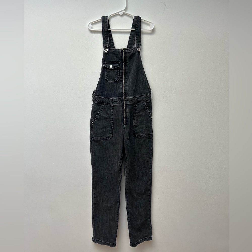 Zara Black denim jumpsuit girls size 9